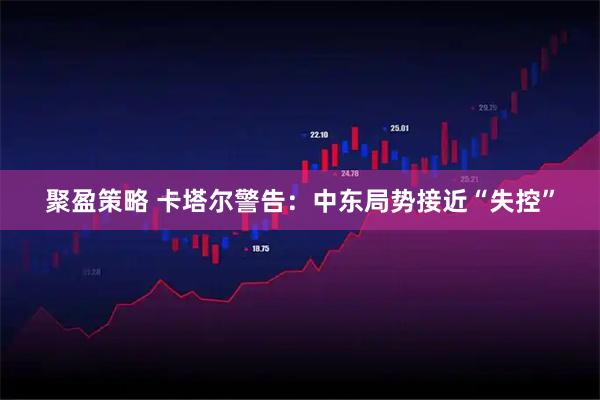 聚盈策略 卡塔尔警告:中东局势接近“失控”